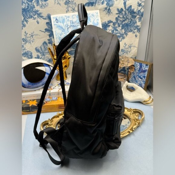 🆕 KURT GEIGER LONDON 🧿 NWOT Recycled Nylon Drench Zip Backpack, Black Nylon - Picture 4 of 16